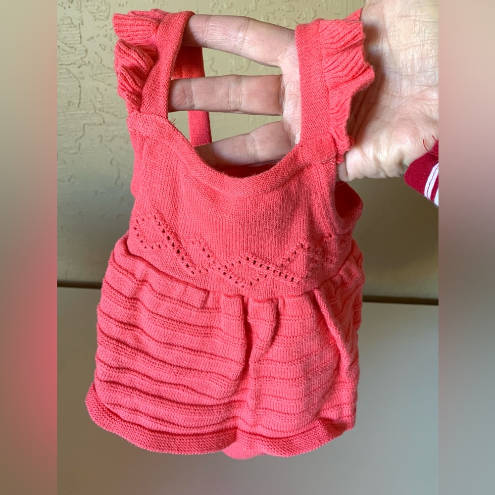 Janie and Jack Coral Knit Infant One Piece